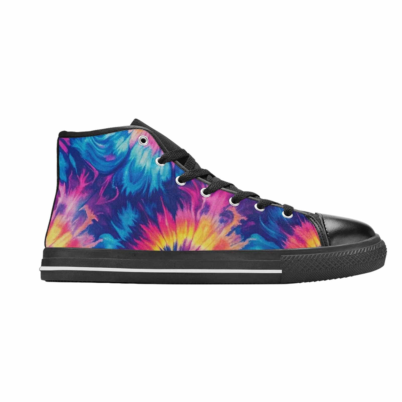 MEN'S Tie Dye Swirl High Top Canvas Cottagecore Sneakers