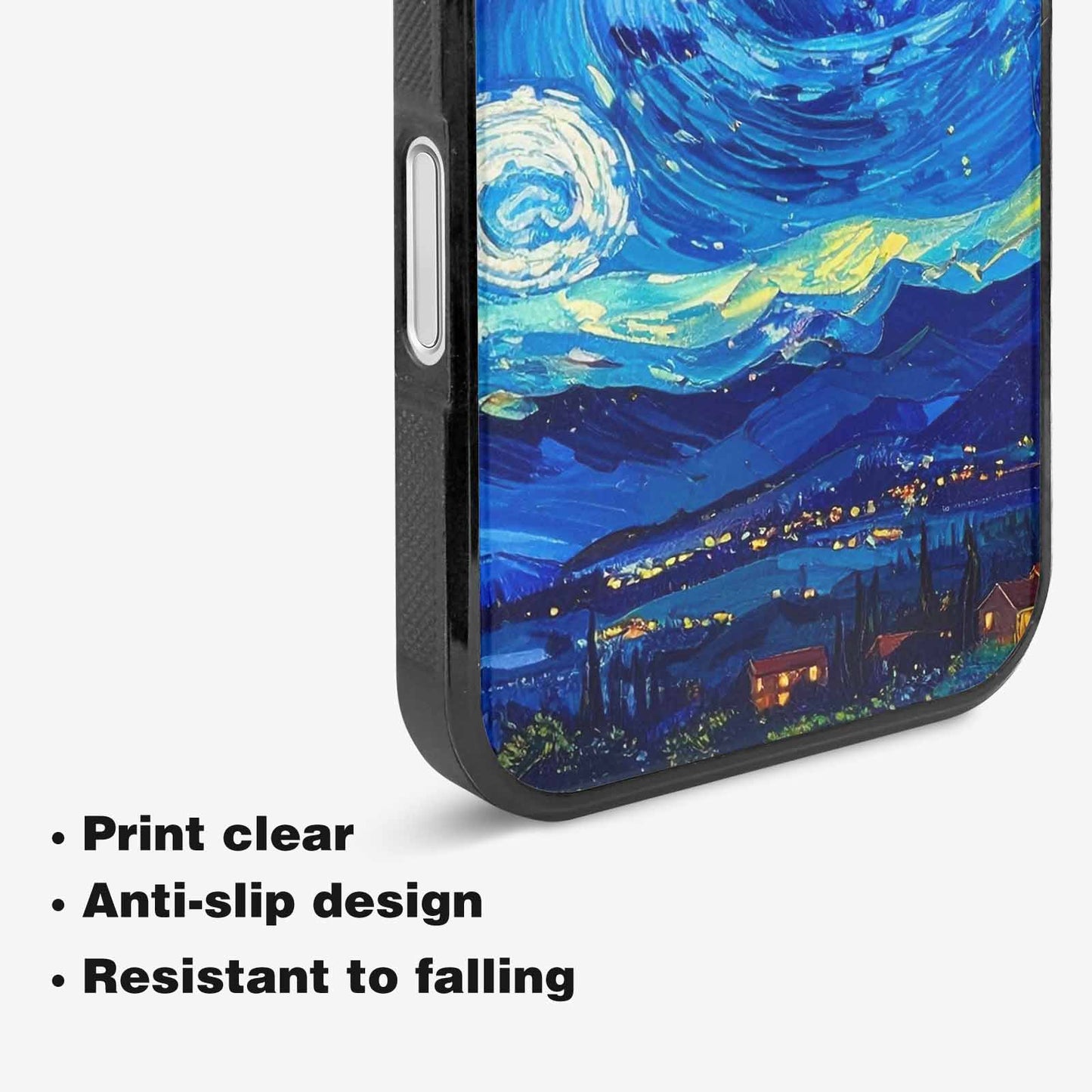 iPhone 16 Case — Starry Night Van Gogh Paint Art, Custom Designed Case Cover