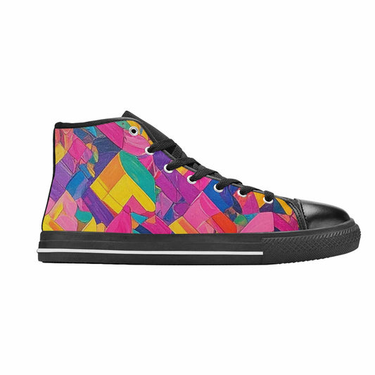 MEN'S Pansexual Flag Color High Top Canvas Y2K Sneakers