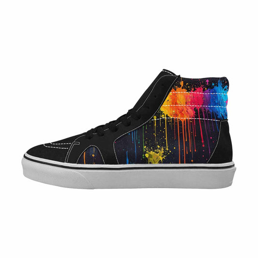 MEN'S Paint Splatter High Top Canvas Dark Academia Custom Sneakers