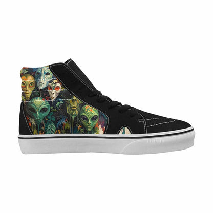 MEN'S Aliens High Top Canvas Dark Academia Custom Sneakers