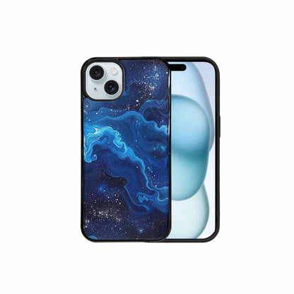 iPhone 15 Plus Case — Galaxy Art Blue Starfield Small Galaxy, Original Design Phone Case