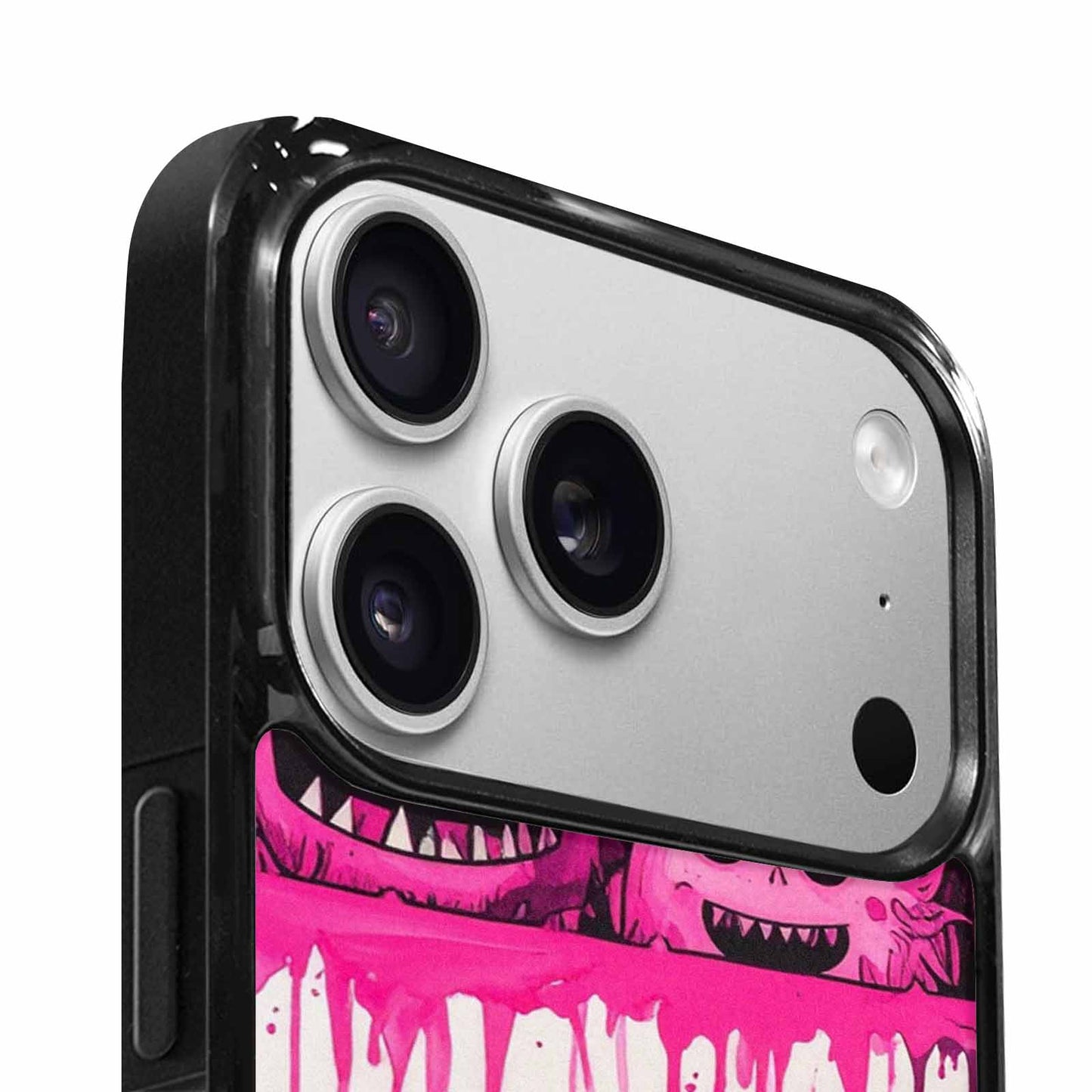 iPhone 17 Pro Max Case — Black &amp; Pink Ink Cartoon Cute, Custom Art Phone Cover