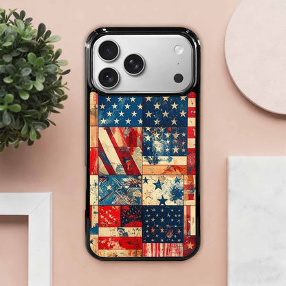 iPhone 17 Pro Max Case — Small American Flag Stars Galaxy Space, Custom Made Phone Cover