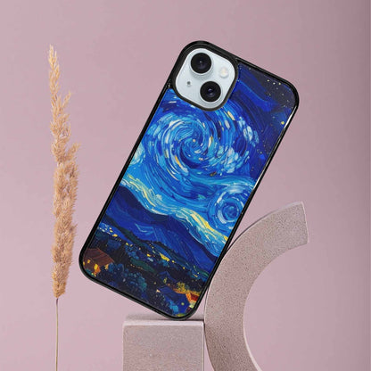 iPhone 15 Plus Case — Starry Night Van Gogh Paint Art, Personalized Phone Case