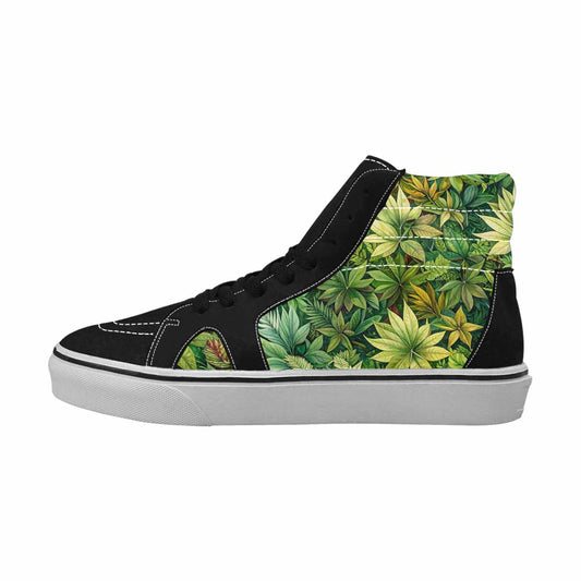 WOMEN'S Seven-Point Palmate Leaf High Top Canvas Dreamcore Custom Shoes