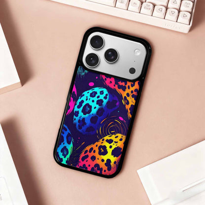 iPhone 17 Pro Case — Leopard Print Neon Seamless Pattern Animal, Custom Designed Case Cover