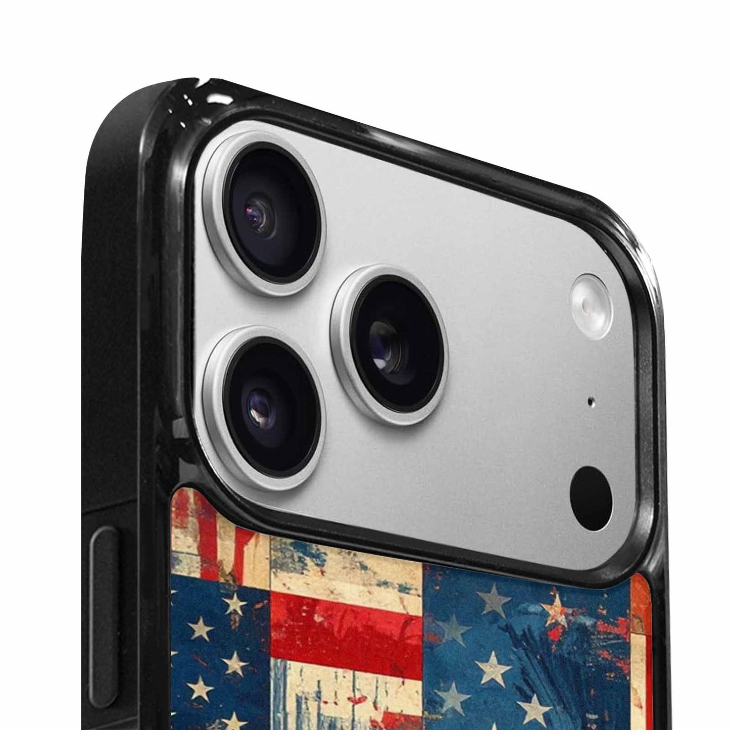 iPhone 17 Pro Max Case — Small American Flag Stars Galaxy Space, Custom Art Phone Cover