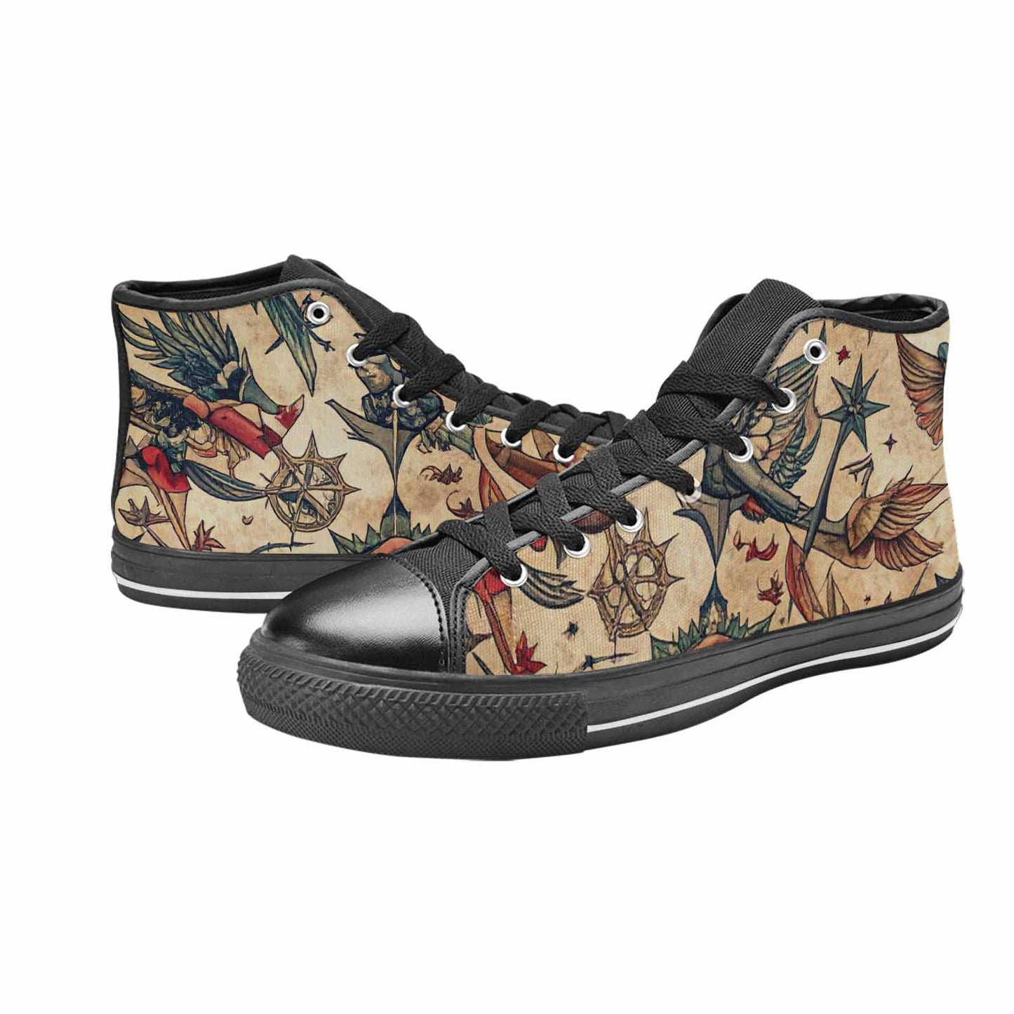 MEN'S Old School Tattoo High Top Canvas Aesthetic Sneakers