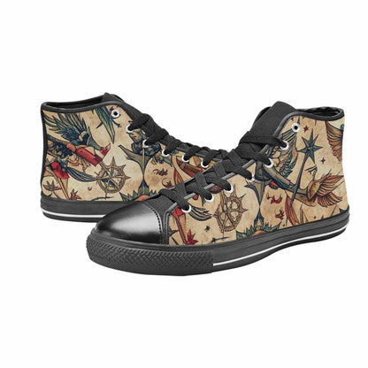 MEN'S Old School Tattoo High Top Canvas Aesthetic Sneakers