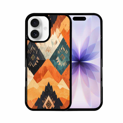 iPhone 17 Case — Small Southwestern Geometric Diamond Original Art, Personalized Phone Case