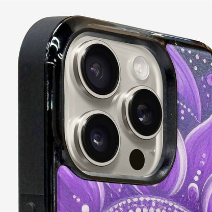 iPhone 16 Pro Max Case — Purple Mandala Bohemian Print Edge To, Customized Protective Case