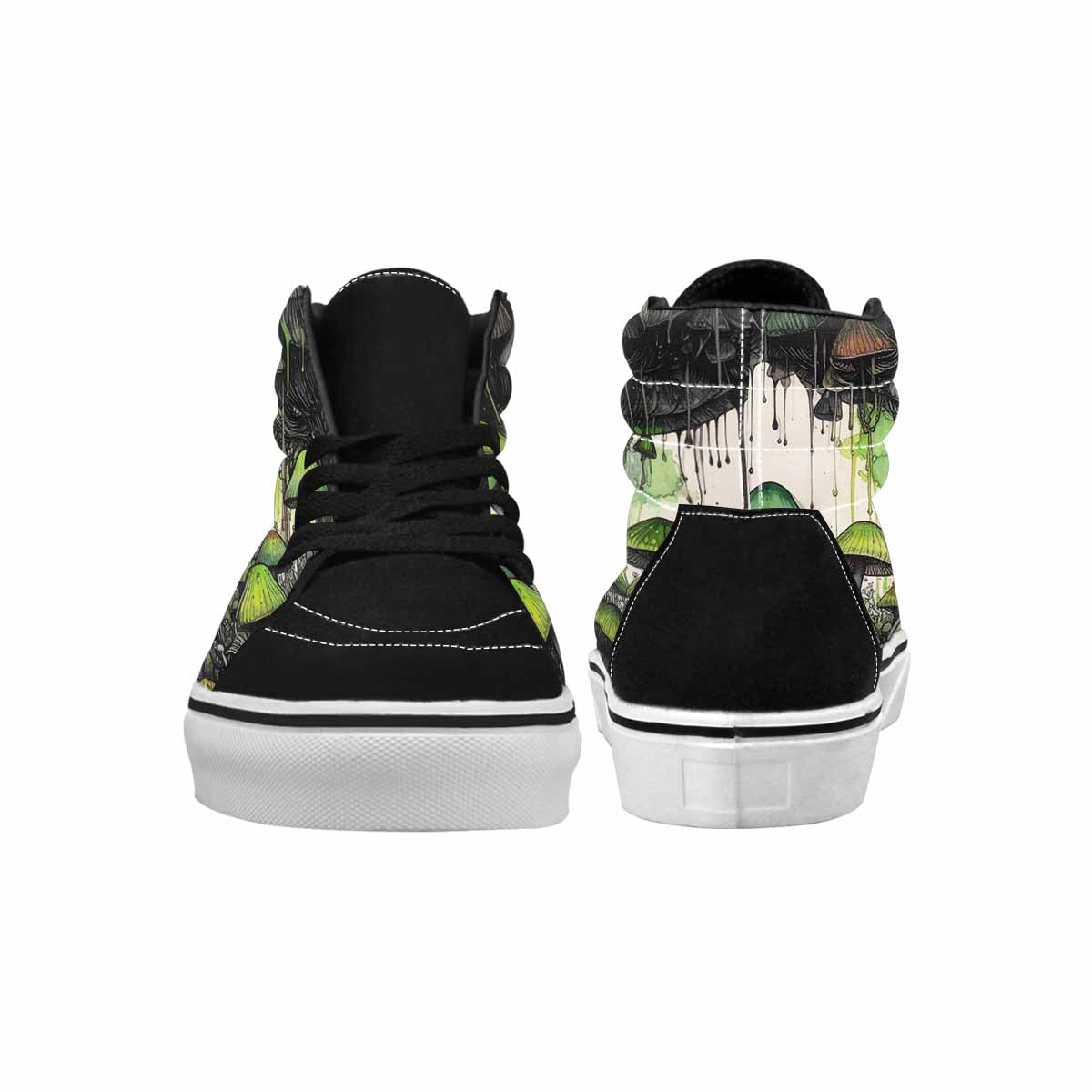 MEN'S Rainbow Drip Mushrooms High Top Canvas Grunge Custom Shoes