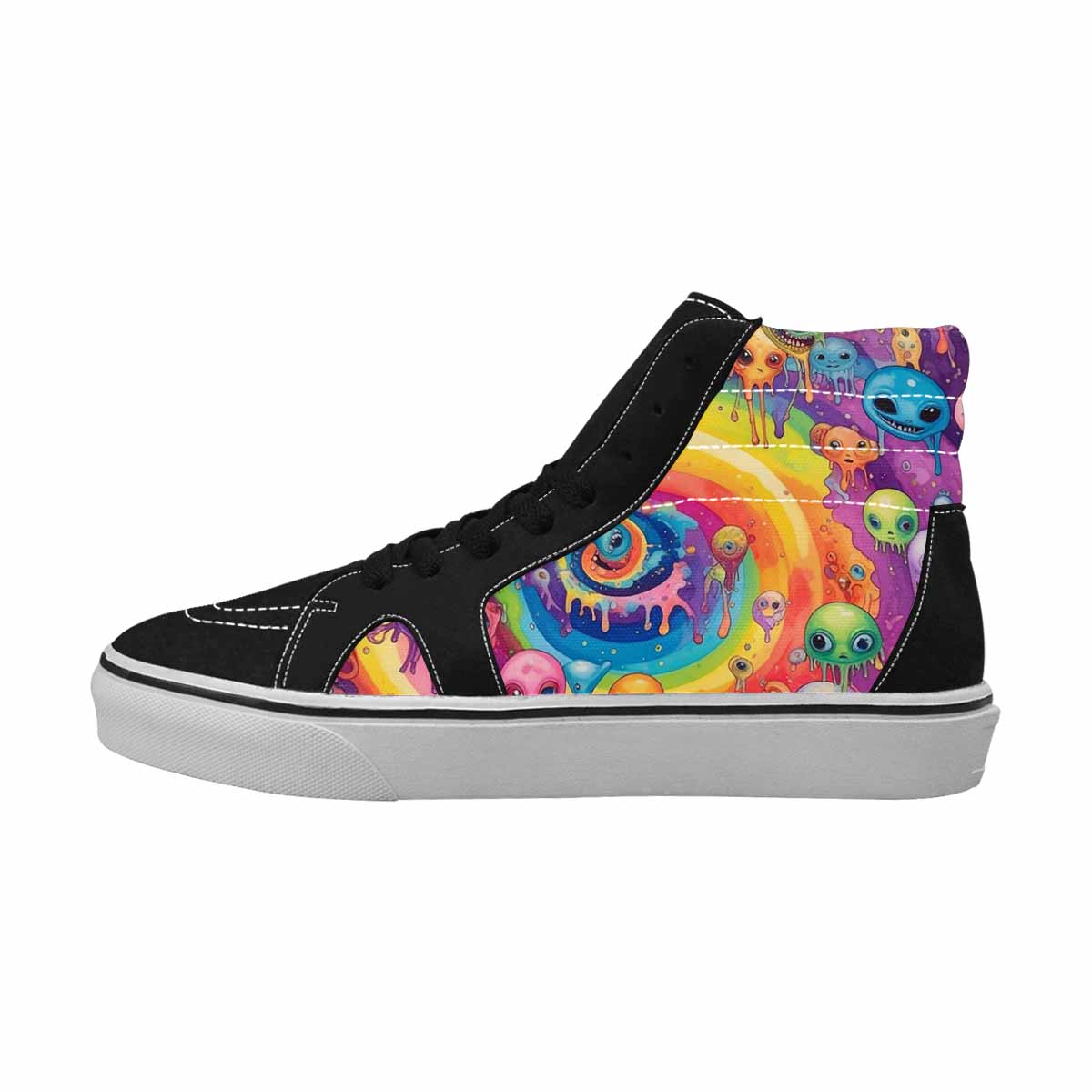 MEN'S Aliens  Tie Dye High Top Canvas Grunge Shoes