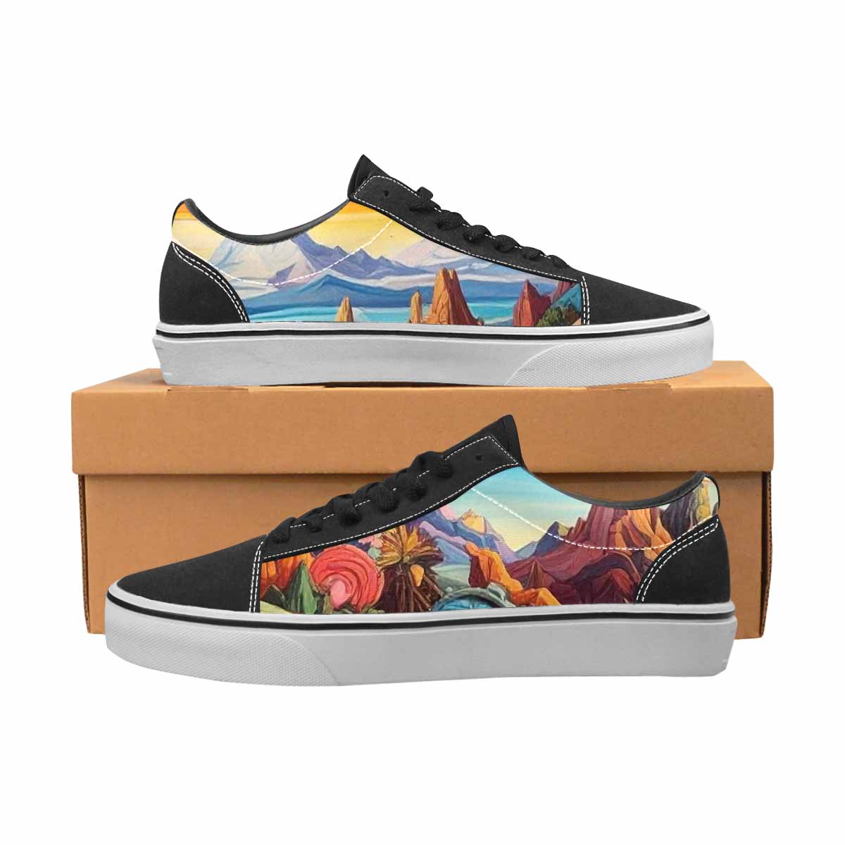 WOMEN'S Surreal Dream Fragment Lace-Up Canvas Aesthetic Custom Shoes