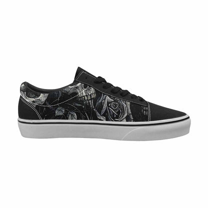 WOMEN'S Skull Roses Lace-Up Canvas Vibrant Chaos Sneakers