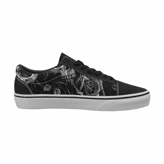 WOMEN'S Skull Roses Lace-Up Canvas Vibrant Chaos Sneakers