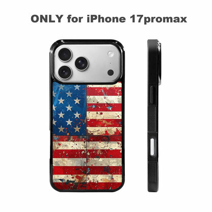 iPhone 17 Pro Max Case — Small American Flag Stars Galaxy Space, Custom Print Case Cover