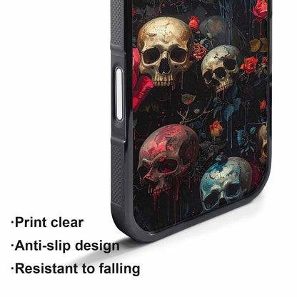 iPhone 17 Pro Case — Skulls And Rosesmelting Skulls A Gothic, Custom Phone Case