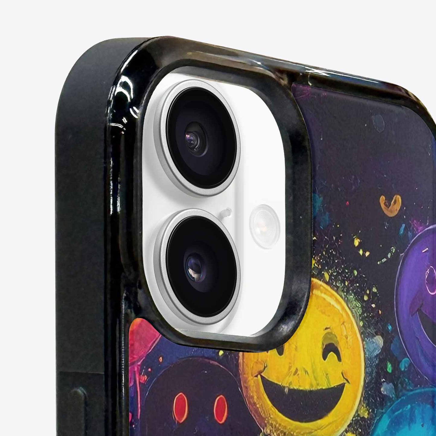 iPhone 16 Plus Case — Smiley Faces Glow Smiley Faces Pattern, Original Design Phone Case