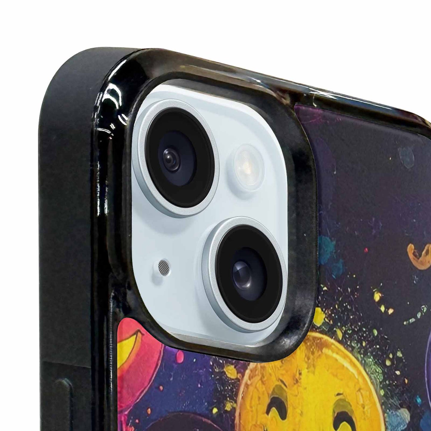 iPhone 15 Plus Case — Smiley Faces Glow Smiley Faces Pattern, Custom Designed Case Cover