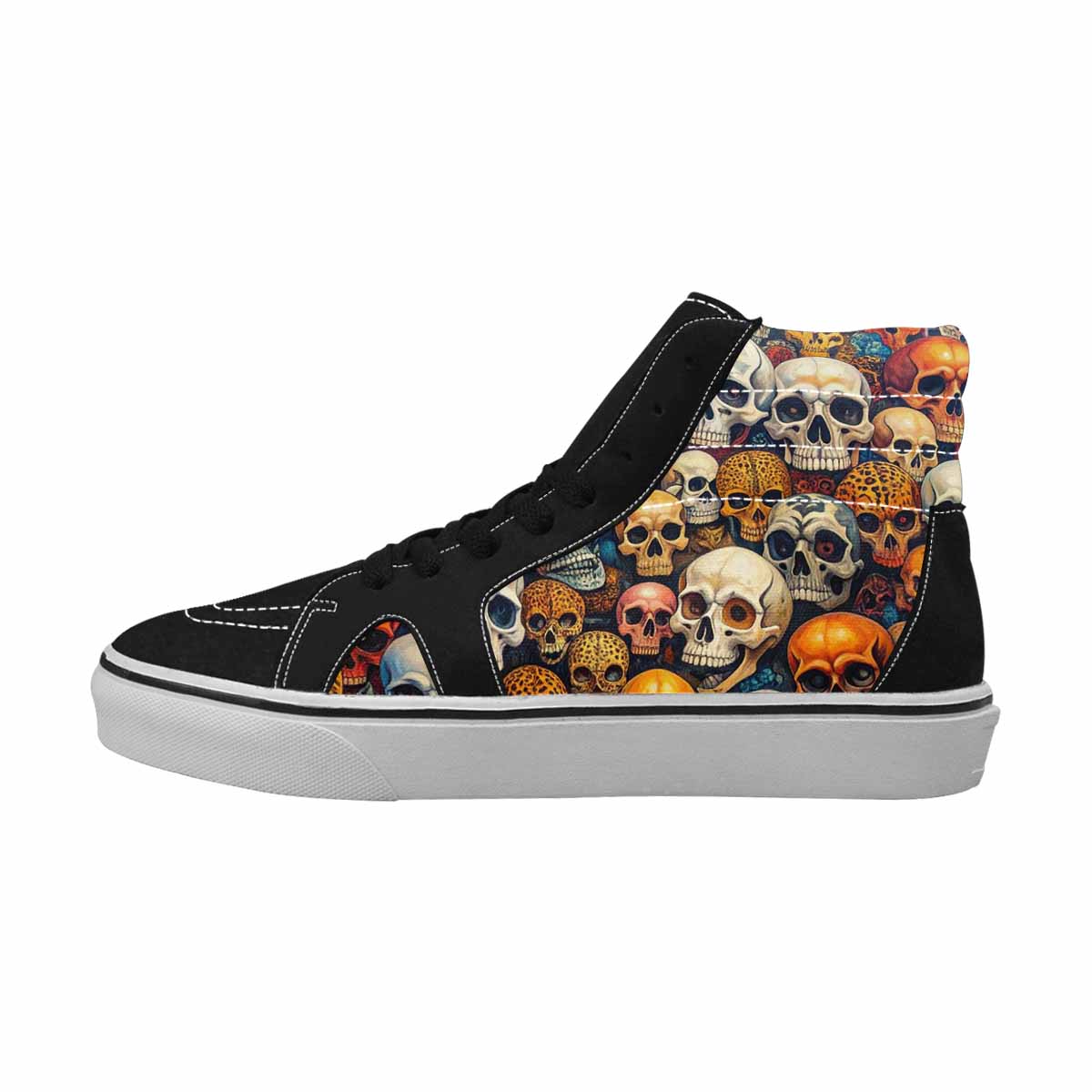 MEN'S Skulls  Animal Print High Top Canvas Vivid Custom Sneakers