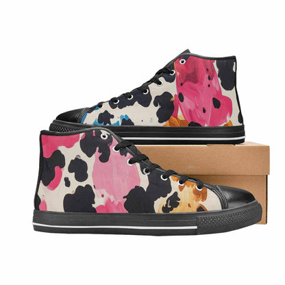 MEN'S Cow Animal Print High Top Canvas Y2K Shoes