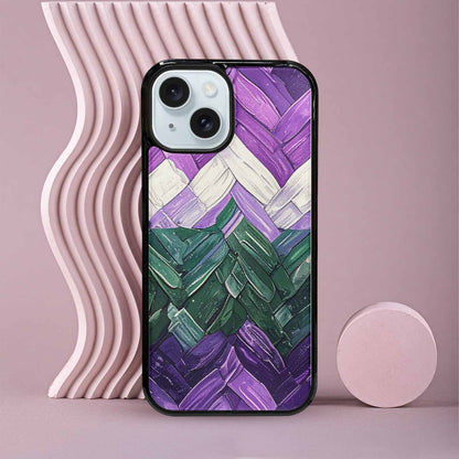 iPhone 15 Case — Genderqueer Flag Color Theme Small Rainbow, Original Design Phone Case
