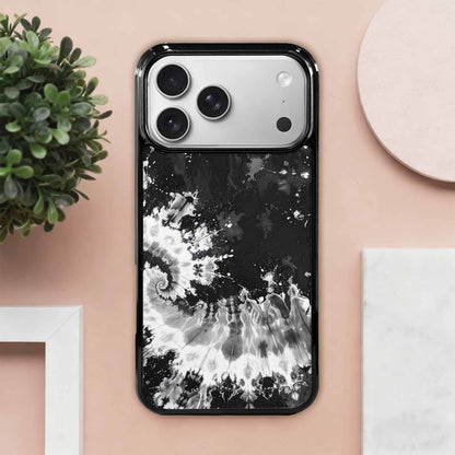 iPhone 17 Pro Max Case — Tie Dye Acid Wash Black Tie, Personalized Phone Case