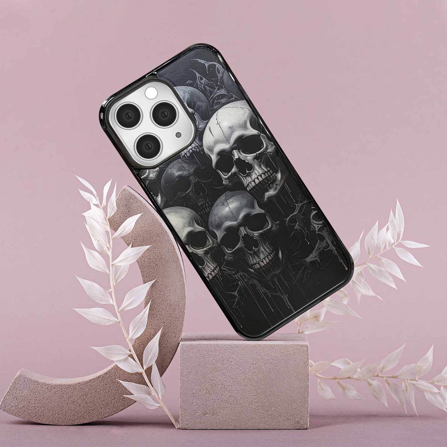 iPhone 15 Pro Max Case — Grey Dark Black And Grey Tones, Custom Phone Case
