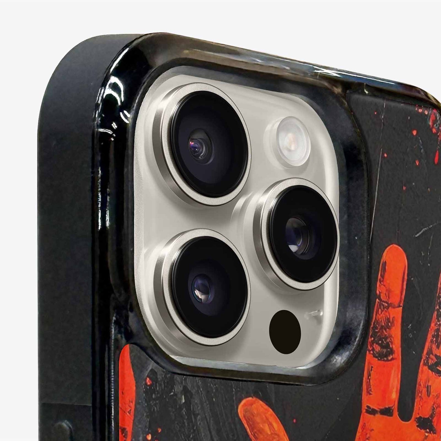 iPhone 15 Pro Max Case — Halloween Splatter Handprint Custom Personalized Phone, Unique Phone Case Design
