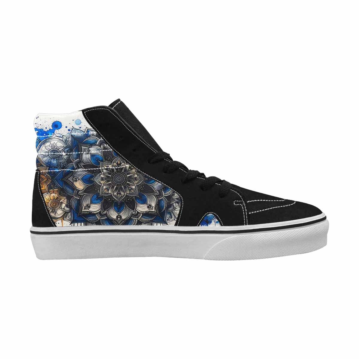 MEN'S Mandala Medallion High Top Canvas Dark Academia Custom Sneakers