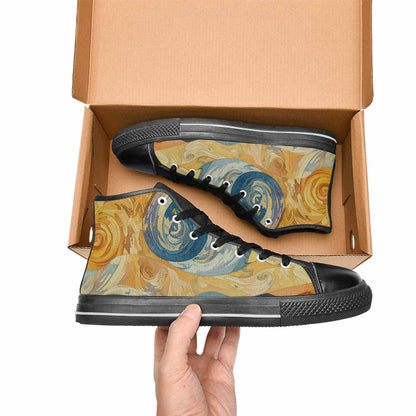 MEN'S Blend All Versions High Top Canvas Wallpaper Art Sneakers
