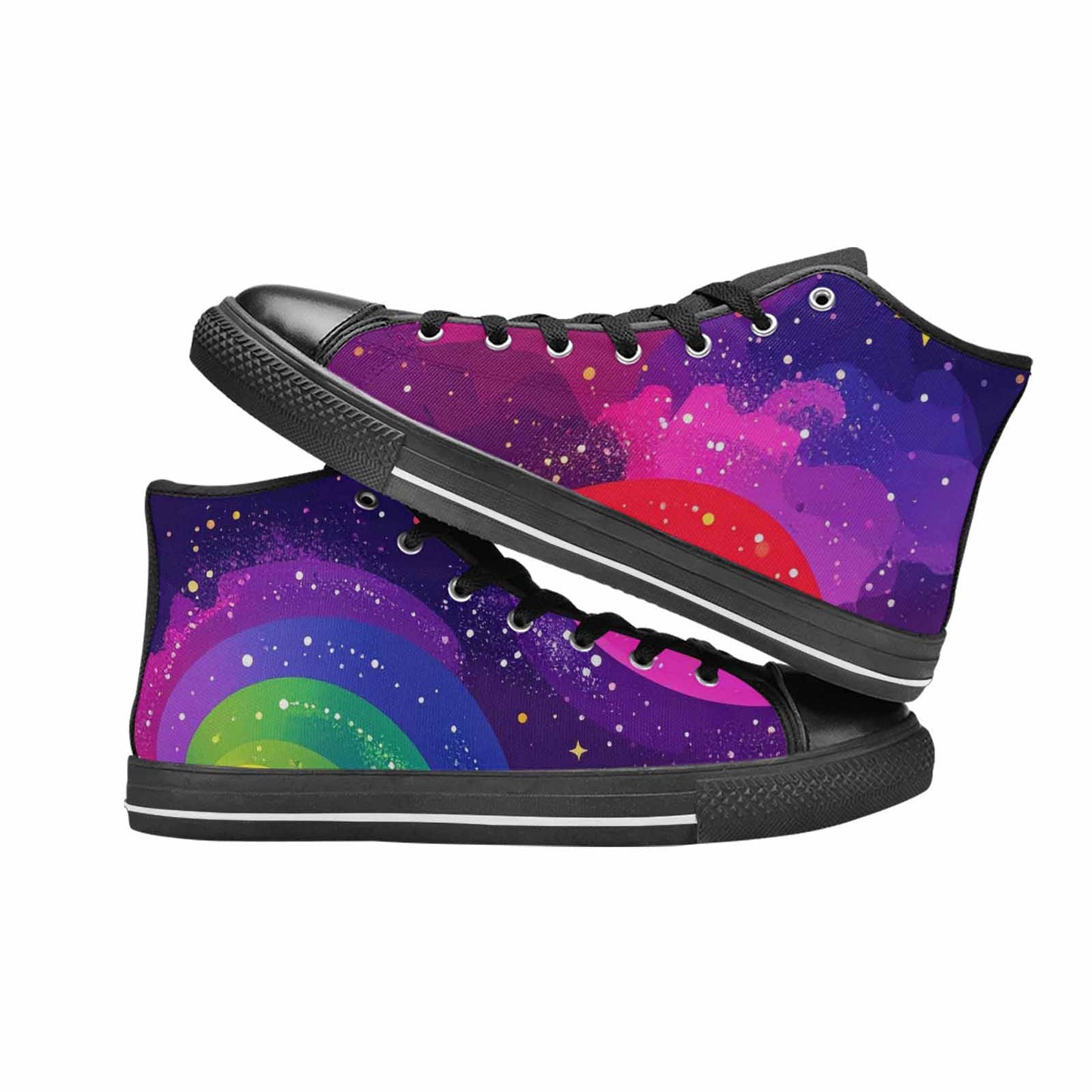 WOMEN'S Rainbow Pride Galaxy High Top Canvas Aesthetic Shoes