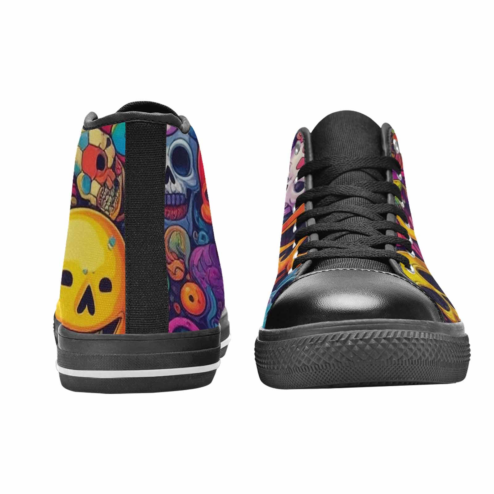 MEN'S Skeleton People Face High Top Canvas Dark Academia Sneakers