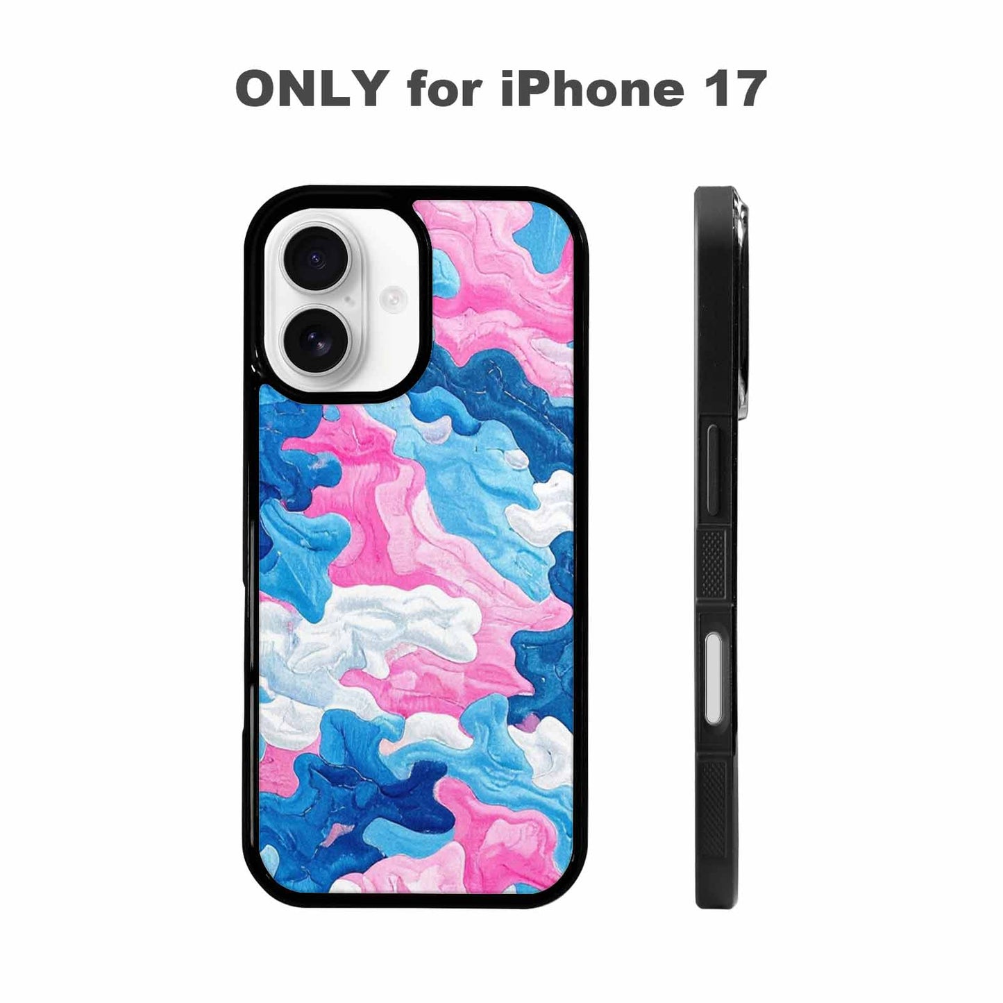 iPhone 17 Case — Vivid Camo Transgender Camo, Custom Printed Phone Case