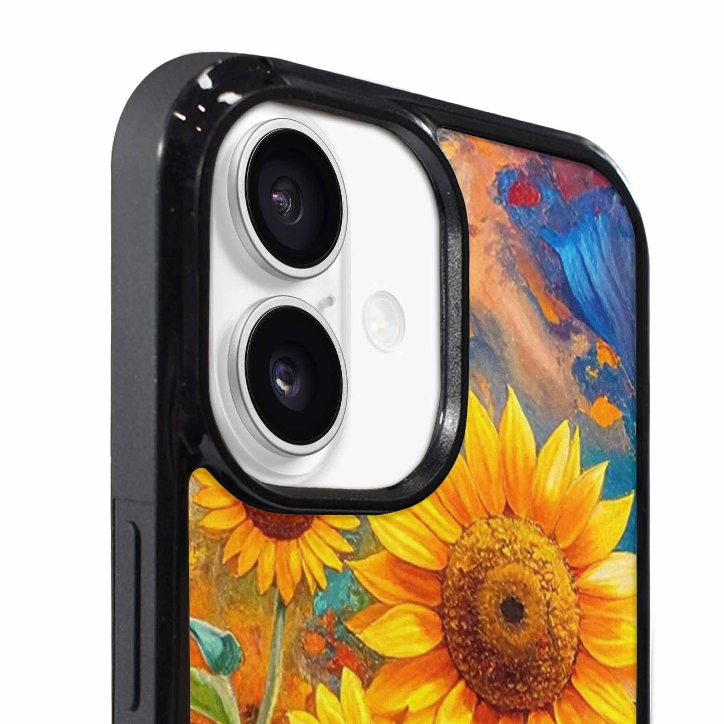 iPhone 17 Case — Impressionist Sunflower Brushstroke Pattern Floral, Custom Print Case Cover
