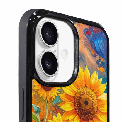 iPhone 17 Case — Impressionist Sunflower Brushstroke Pattern Floral, Custom Print Case Cover