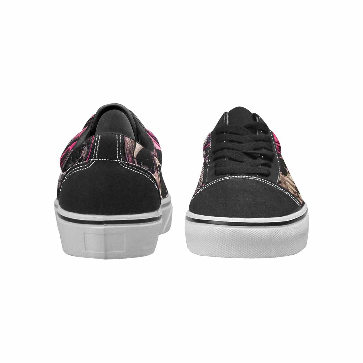 WOMEN'S Rainbow From Skull S Lace-Up Canvas Dark Academia Custom Sneakers