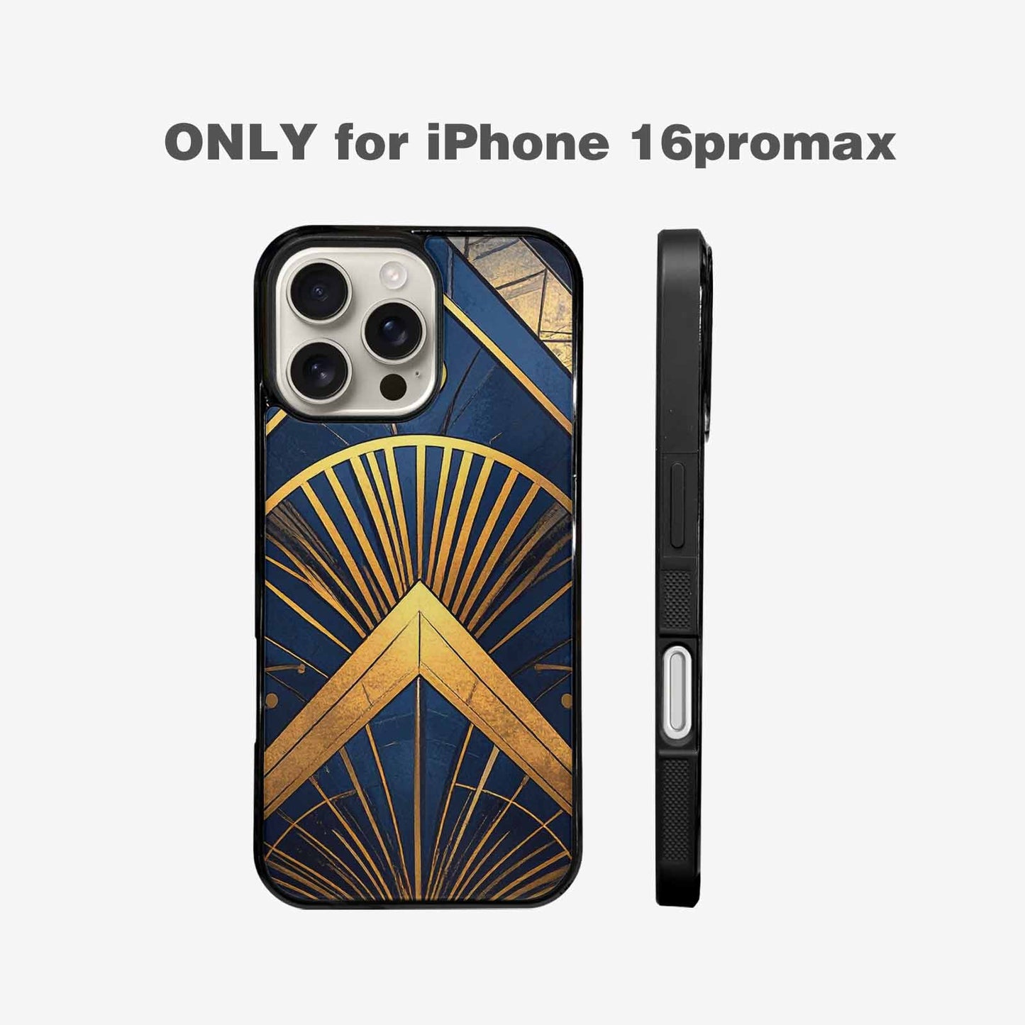 iPhone 16 Pro Max Case — Art Deco Illustration Pattern, Personalized Phone Case
