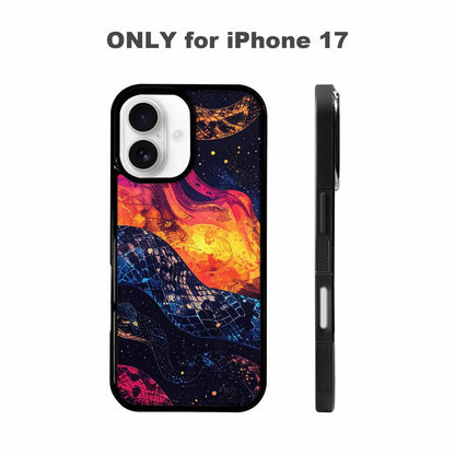 iPhone 17 Case — Galaxy Snake Print Galaxy Space, Custom Printed Phone Case