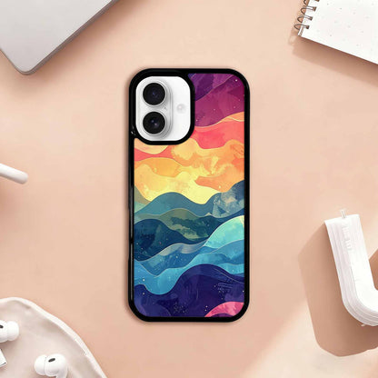 iPhone 17 Case — Glowing Camo Wave Camo, Custom Phone Case