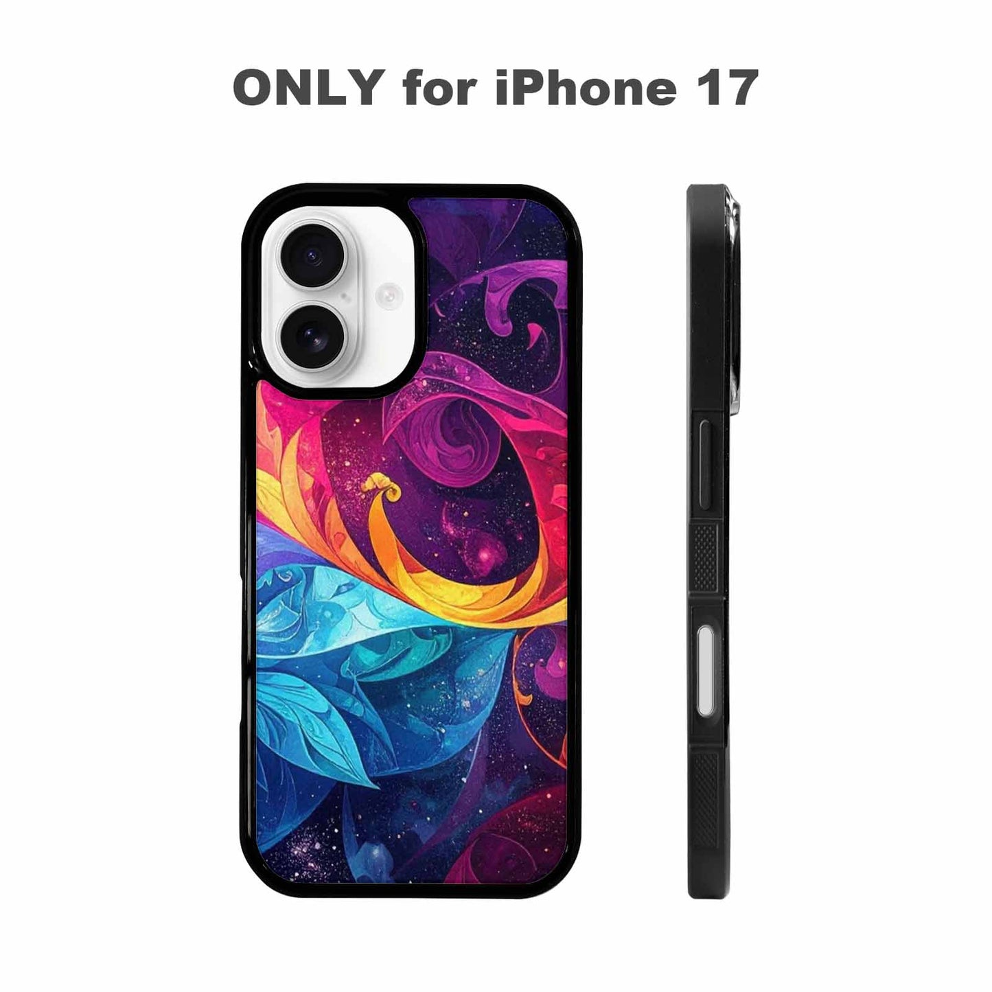 iPhone 17 Case — Rose Galaxy Art Seamless Galaxy Space, Custom Phone Case