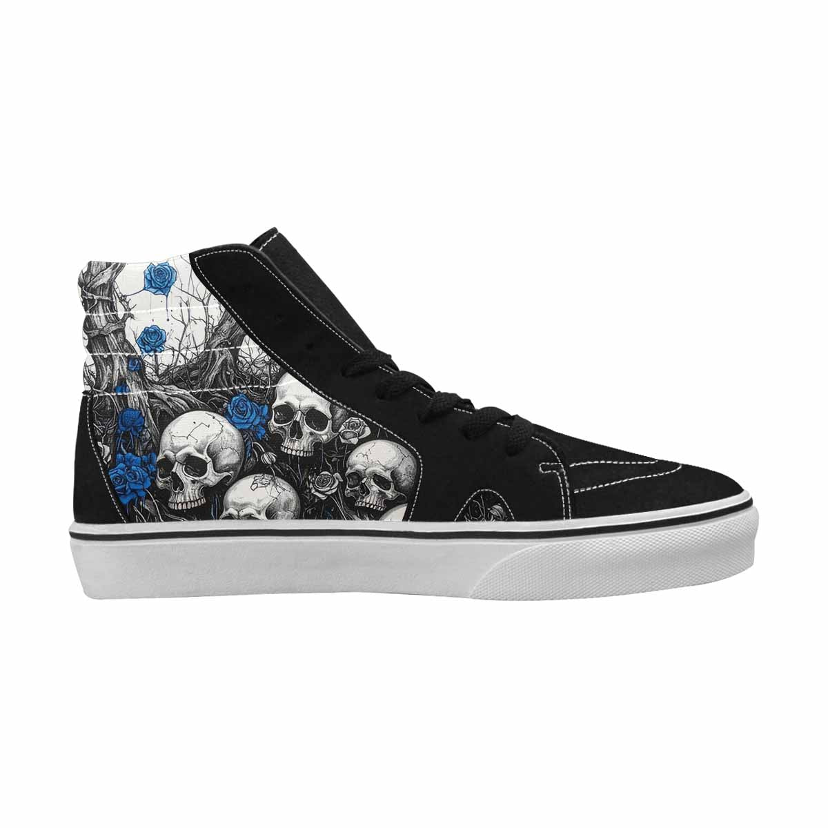 MEN'S Skull Roses High Top Canvas Neon Fantasy Shoes