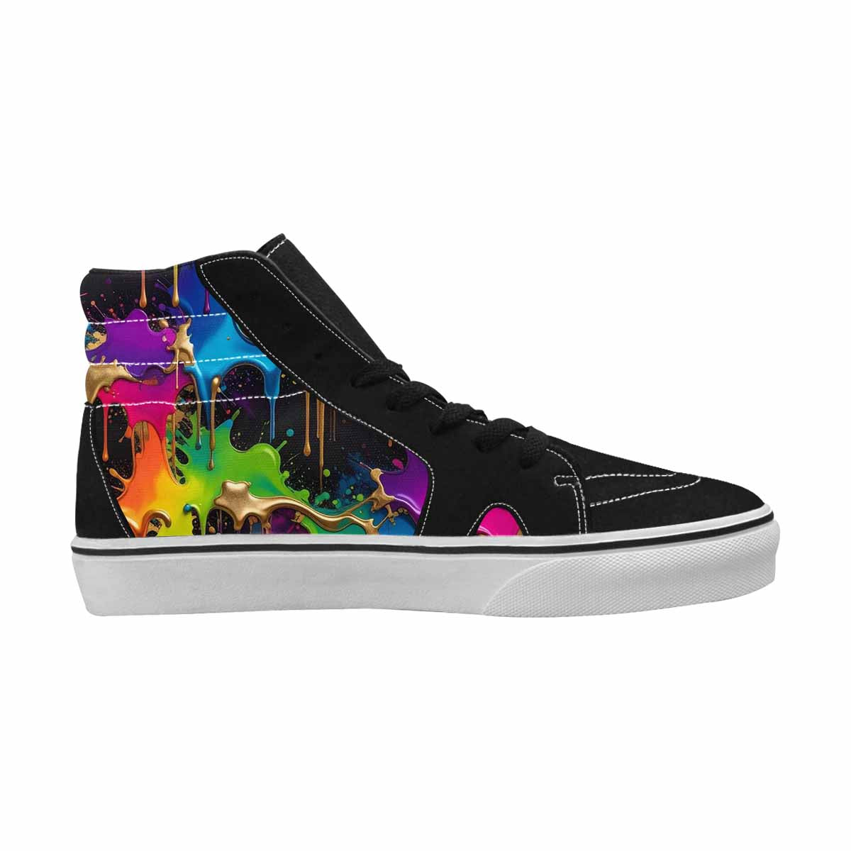 WOMEN'S Paint Splatter High Top Canvas Y2K Custom Shoes