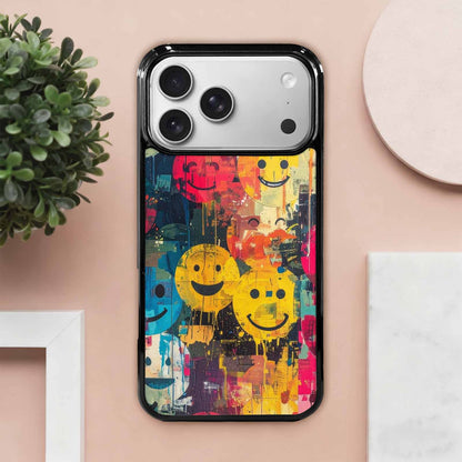 iPhone 17 Pro Max Case — Smiley Faces Camosmiley Faces Camo, Personalized Phone Case