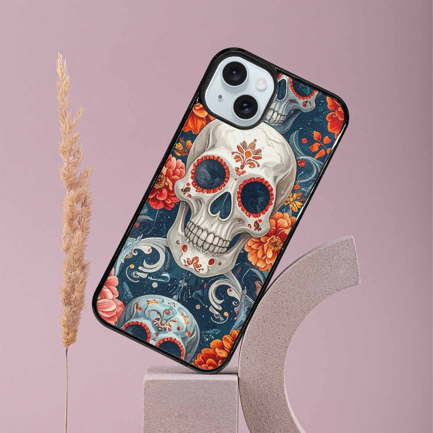 iPhone 15 Plus Case — Marble Skull Custom, Custom Designed Case Cover