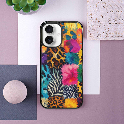 iPhone 16 Case — Full Color Vibrant Animal Print Animal, Original Design Phone Case