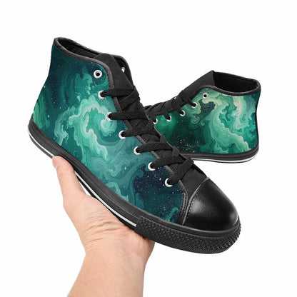 MEN'S Galaxy Art - High Top Canvas Neon Fantasy Sneakers