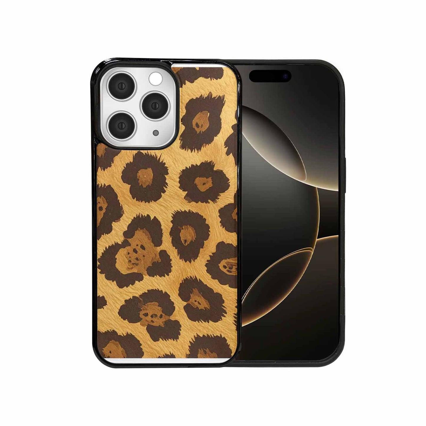 iPhone 15 Pro Max Case — Classic Leopard Print Warm Golden Tan, Custom Print Case Cover